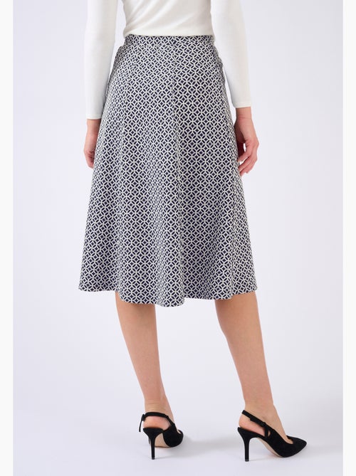 Jupe évasée maille jacquard - Damart - Kiabi