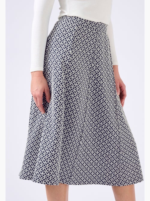 Jupe évasée maille jacquard - Damart - Kiabi