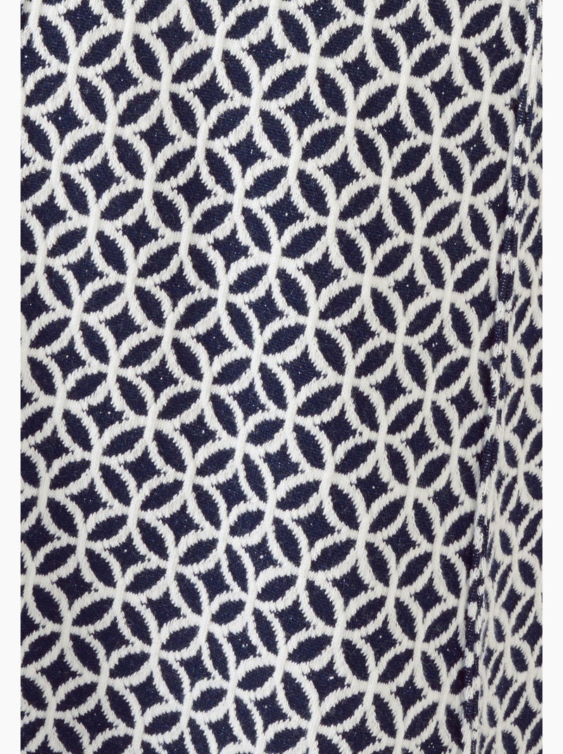 Jupe évasée maille jacquard - Damart Blanc - Kiabi