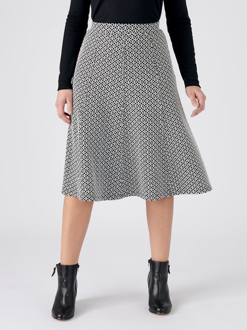 Jupe évasée maille jacquard - Damart - Kiabi