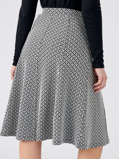 Jupe évasée maille jacquard - Damart - Kiabi