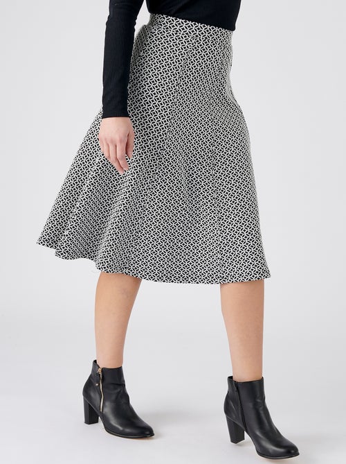 Jupe évasée maille jacquard - Damart - Kiabi