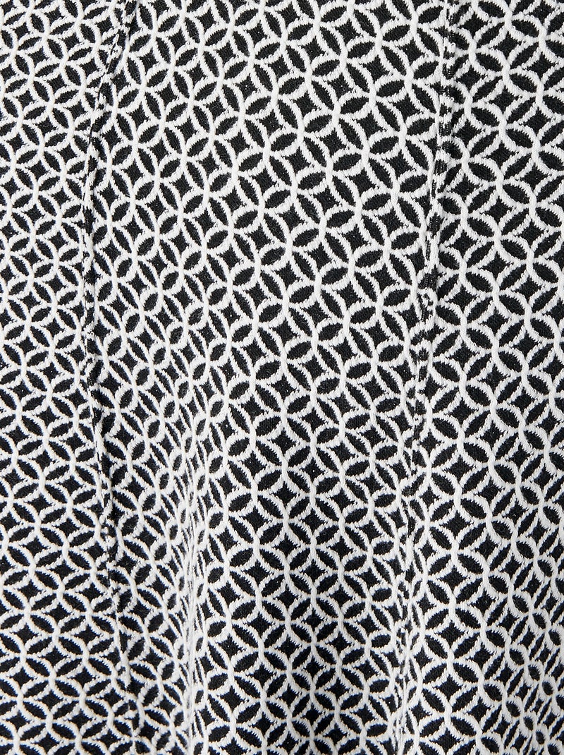 Jupe évasée maille jacquard - damart Noir - Kiabi