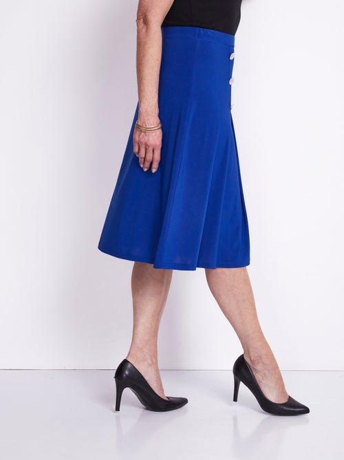 Jupe évasée mi longue maille unie à pont - Kiabi