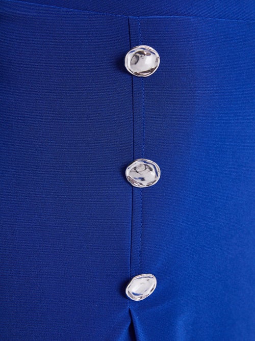 Jupe évasée mi longue maille unie à pont - Kiabi