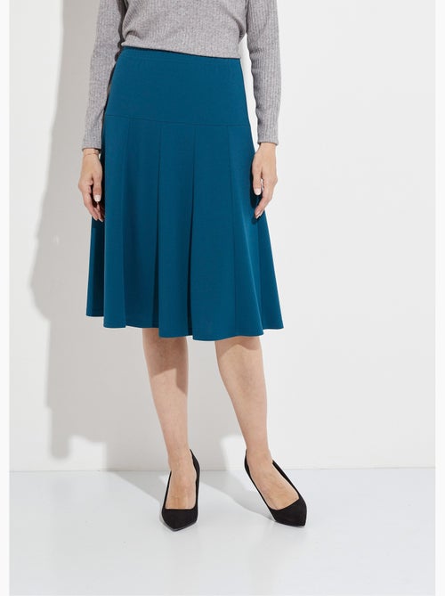 Jupe évasée mi longue unie taille élastiquée - Afibel - Kiabi