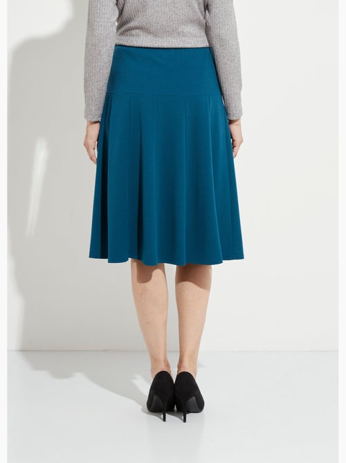 Jupe évasée mi longue unie taille élastiquée - Afibel - Kiabi
