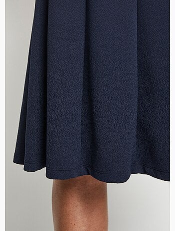 Jupe évasée mi longue unie taille élastiquée - afibel