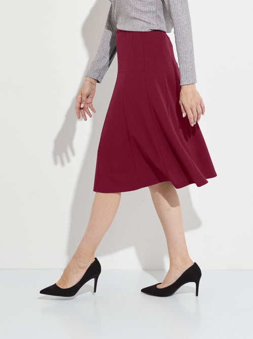 Jupe évasée mi longue unie taille élastiquée - afibel - Kiabi Jupe évasée mi longue unie taille élastiquée - afibel - Kiabi