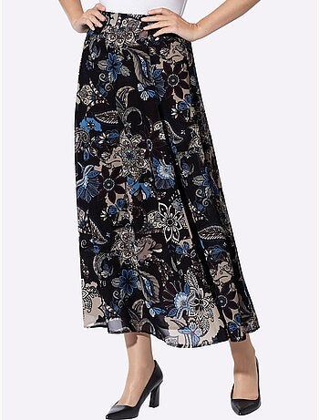 Jupe évasée motif imprimé exclusif - taille standard - helline