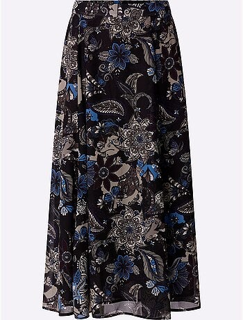Jupe évasée motif imprimé exclusif - taille standard - helline