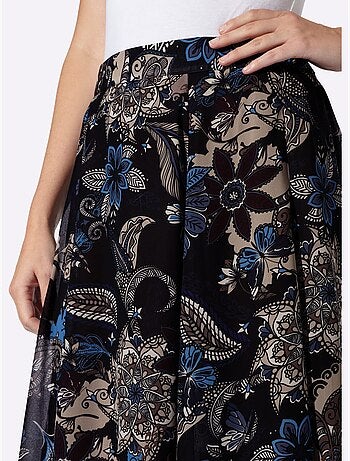 Jupe évasée motif imprimé exclusif - taille standard - helline