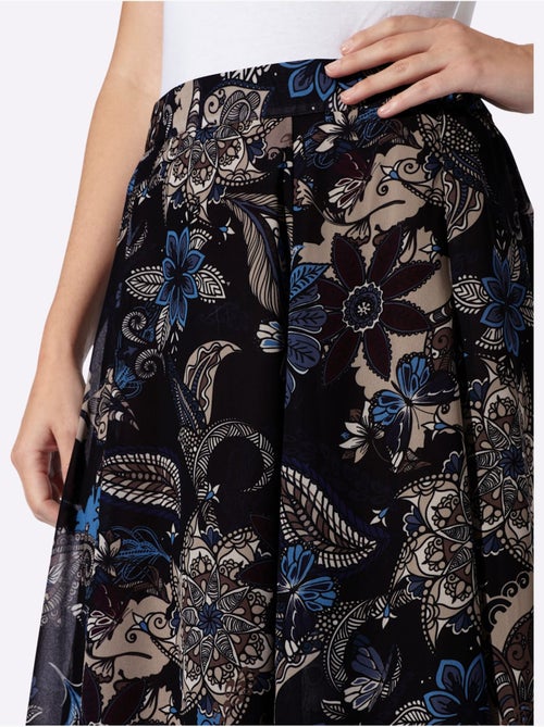 Jupe évasée motif imprimé exclusif - taille standard - helline - Kiabi Jupe évasée motif imprimé exclusif - taille standard - helline - Kiabi
