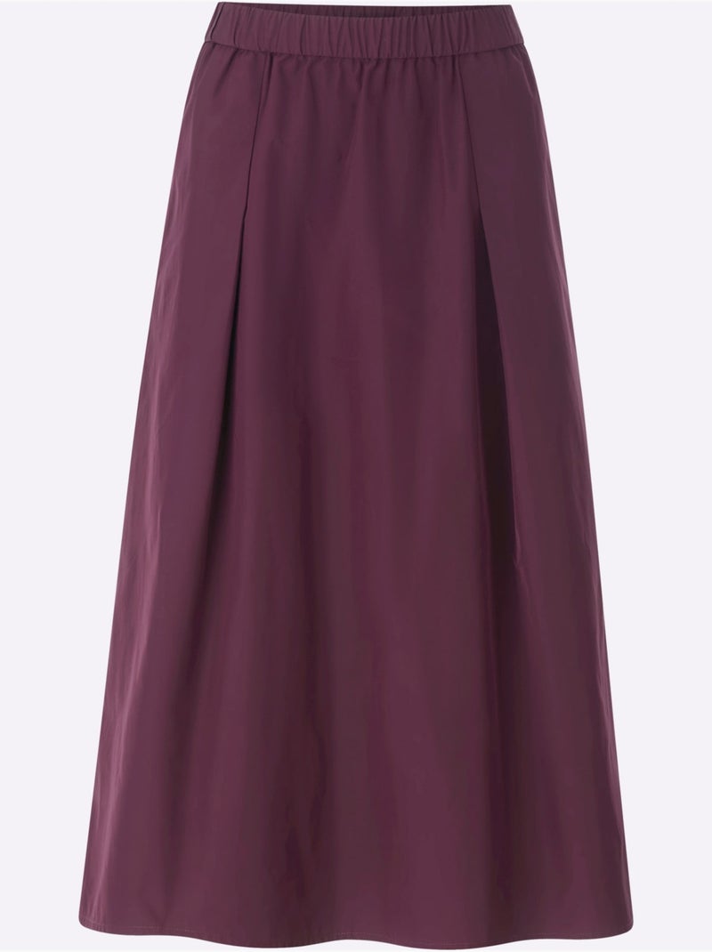 Jupe évasée plis élégants - taille standard - helline Noir Bordeaux - Kiabi