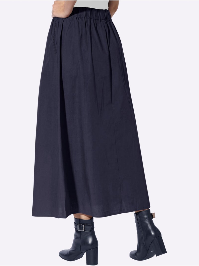 Jupe évasée Qualité Tissée - Taille Standard - Helline Bleu marine - Kiabi
