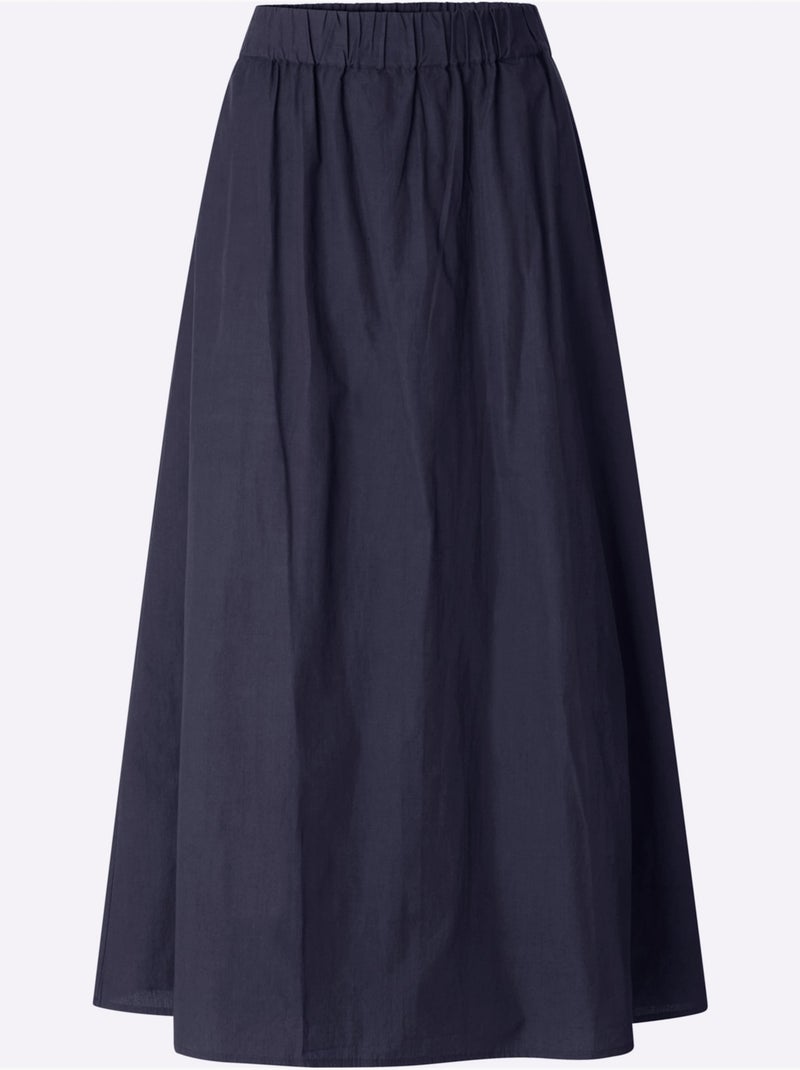 Jupe évasée Qualité Tissée - Taille Standard - Helline Bleu marine - Kiabi
