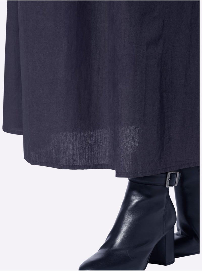 Jupe évasée Qualité Tissée - Taille Standard - Helline Bleu marine - Kiabi