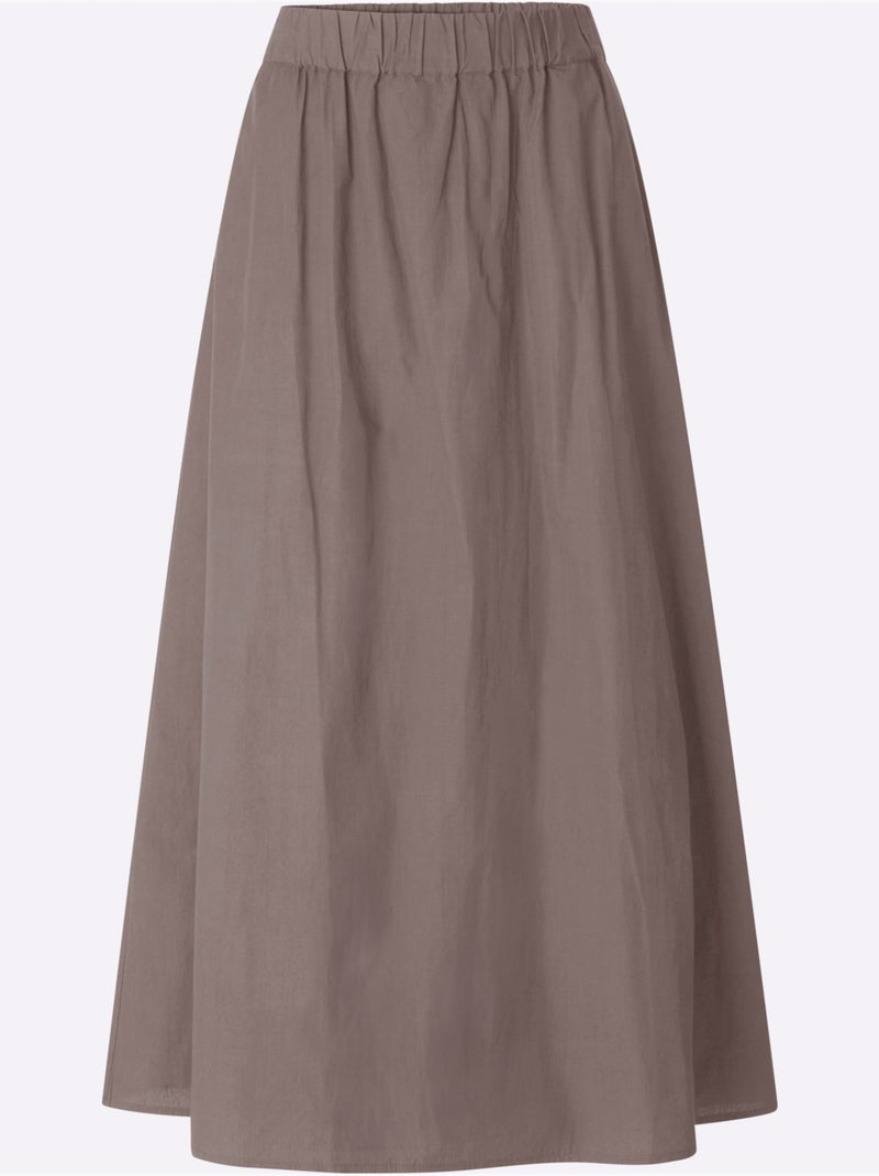 Jupe évasée Qualité Tissée - Taille Standard - Helline Gris taupe - Kiabi