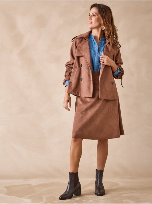 Jupe évasée suédine - Kiabi