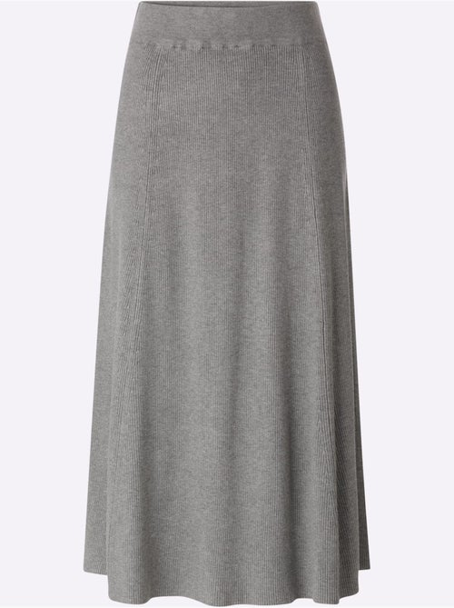 Jupe évasée tricot côtelé - taille standard - helline - Kiabi Jupe évasée tricot côtelé - taille standard - helline - Kiabi