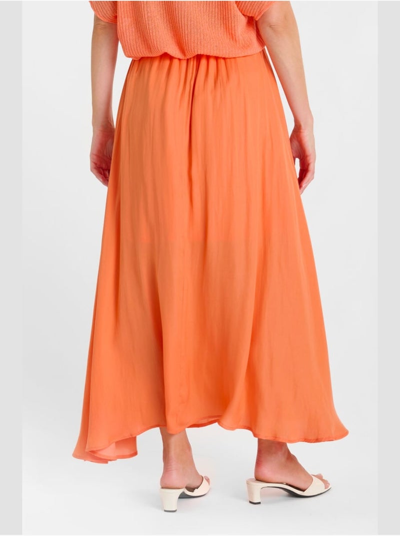 Jupe EZIA droite 'Le Temps Des Cerises' Orange - Kiabi