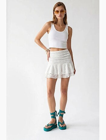 Jupe femme à dentelle mini mixray