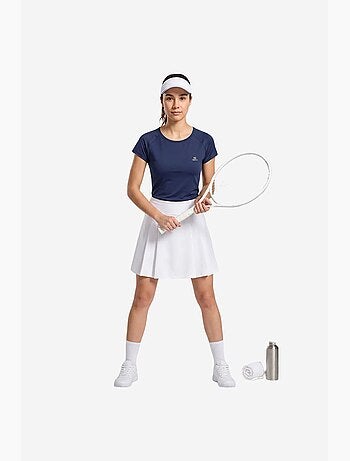 Jupe femme courte taille haute plissée tommy