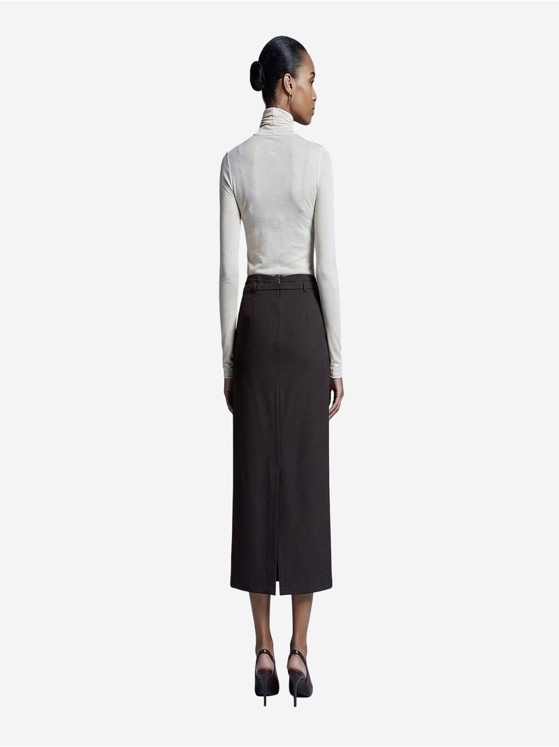 Jupe femme dilvin Marron chocolat - Kiabi