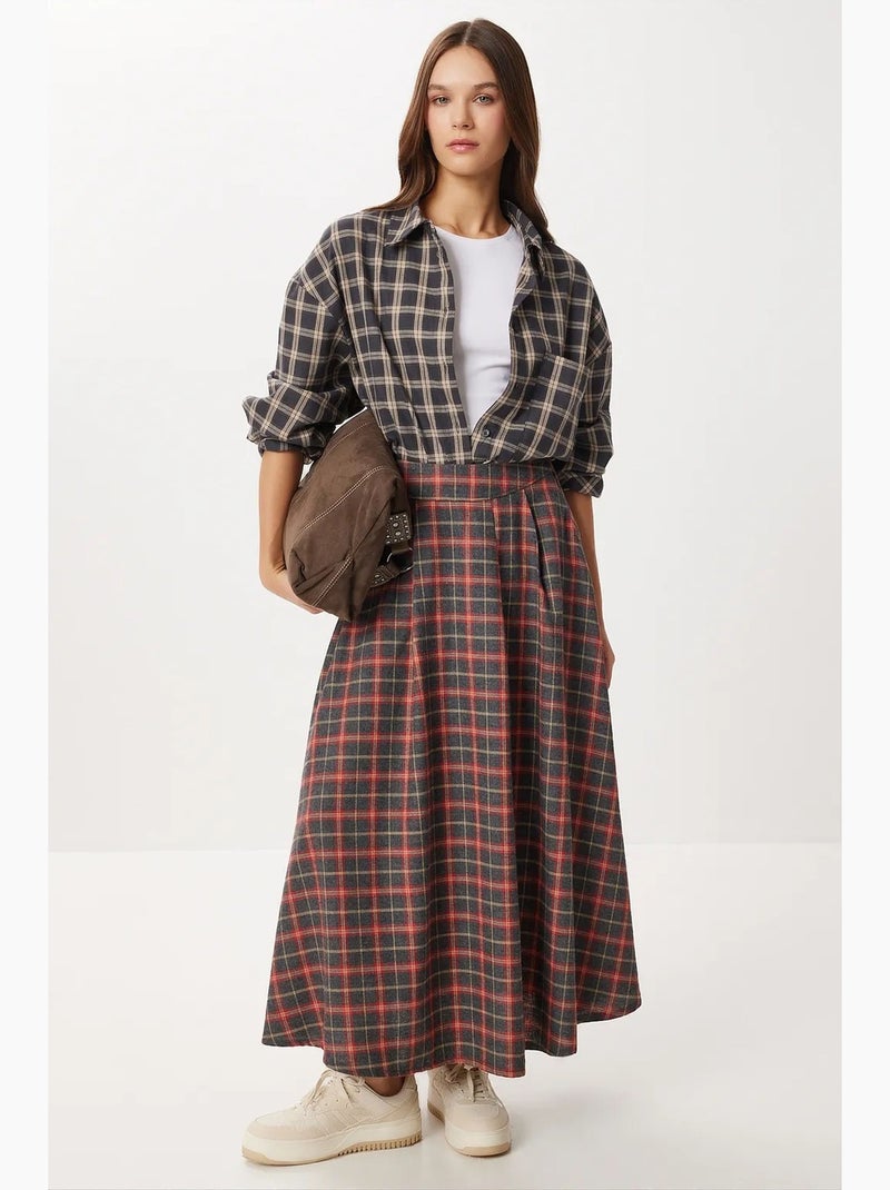 Jupe femme istanbul Gris Rouge - Kiabi