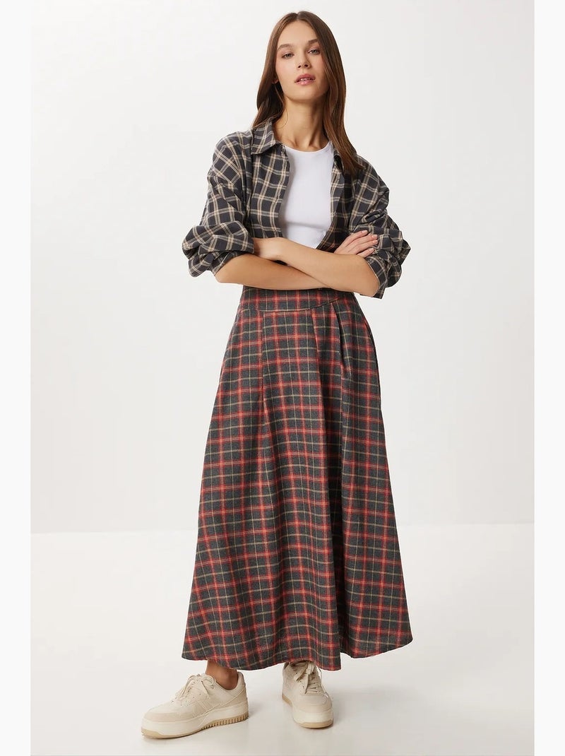 Jupe femme istanbul Gris Rouge - Kiabi
