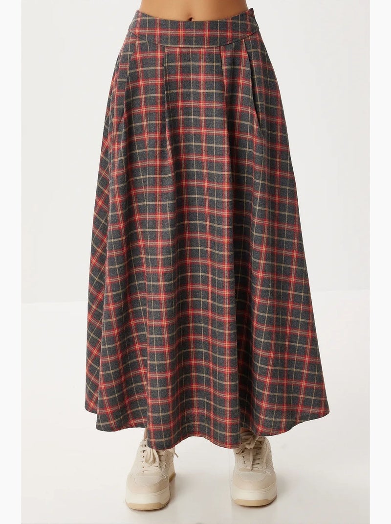 Jupe femme istanbul Gris Rouge - Kiabi