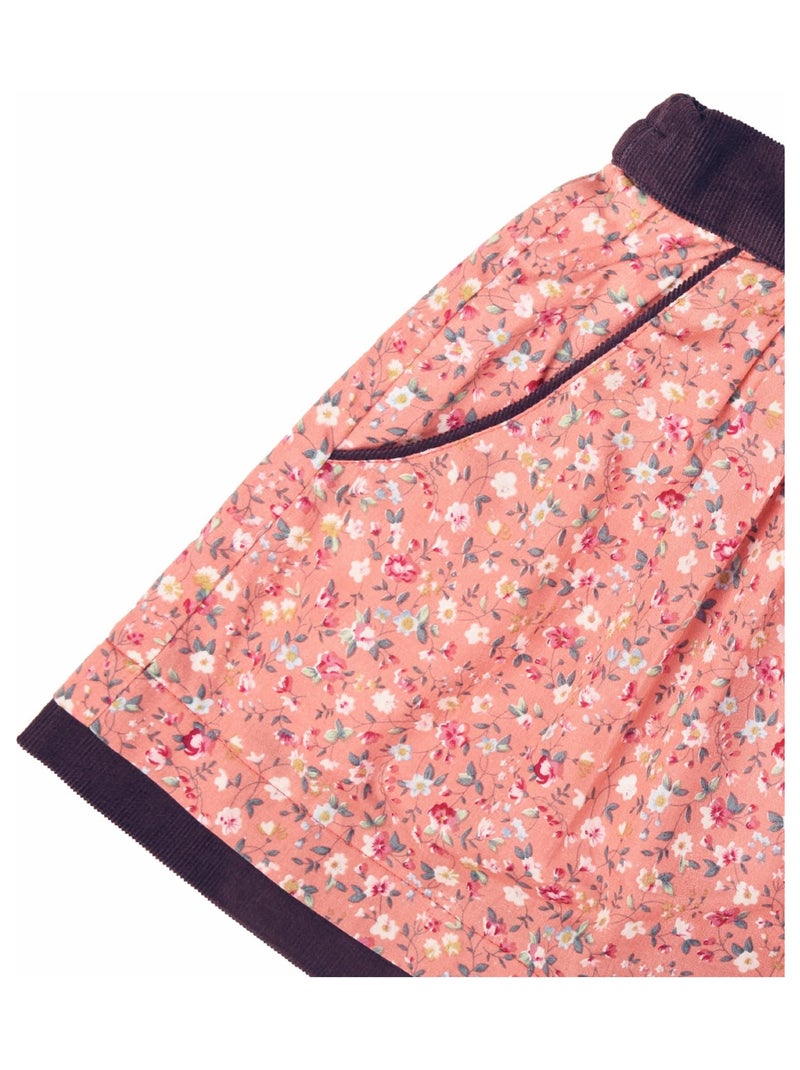 Jupe Fleurie   Coton    LILOU - La Faute à Voltaire Rose saumon - Kiabi