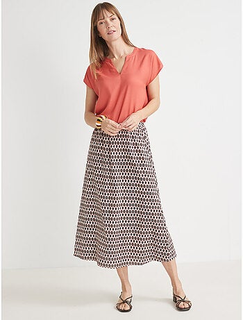 Jupe fluide à taille élastiquée - DAXON