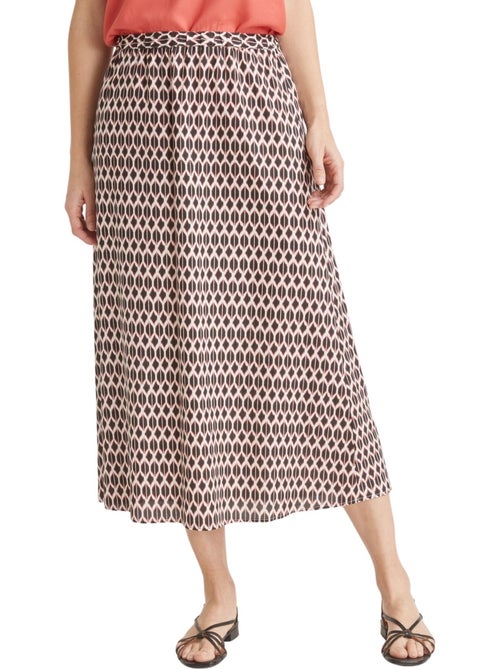 Jupe fluide à taille élastiquée - Kiabi