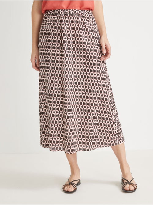 Jupe fluide à taille élastiquée - Kiabi