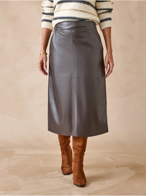 Jupe imitation cuir - DAXON - Kiabi