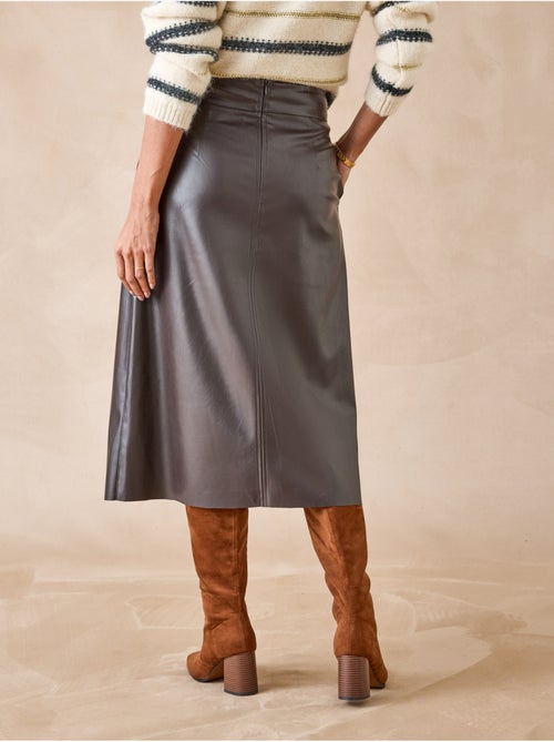 Jupe imitation cuir - DAXON - Kiabi