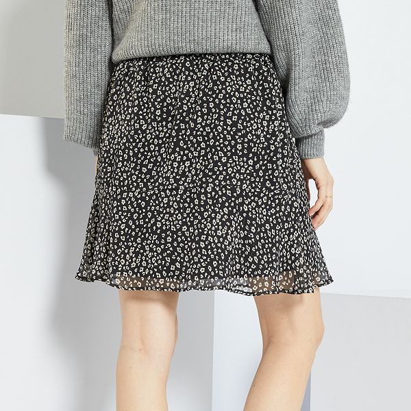 jupe imprimee leopard