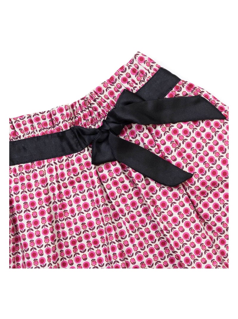 Jupe Intersaison Fleurie    LILOU - La Faute à Voltaire Noir Rose clair - Kiabi