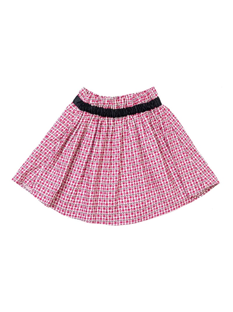 Jupe Intersaison Fleurie    LILOU - La Faute à Voltaire Noir Rose clair - Kiabi