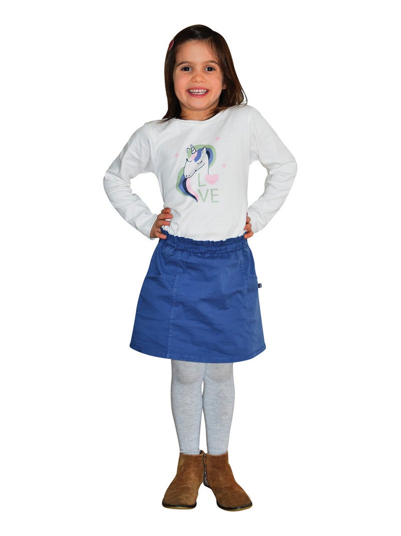 JUPE JOELLE TWILL ENFANT Marron - Kiabi