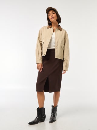 Jupe large taille haute