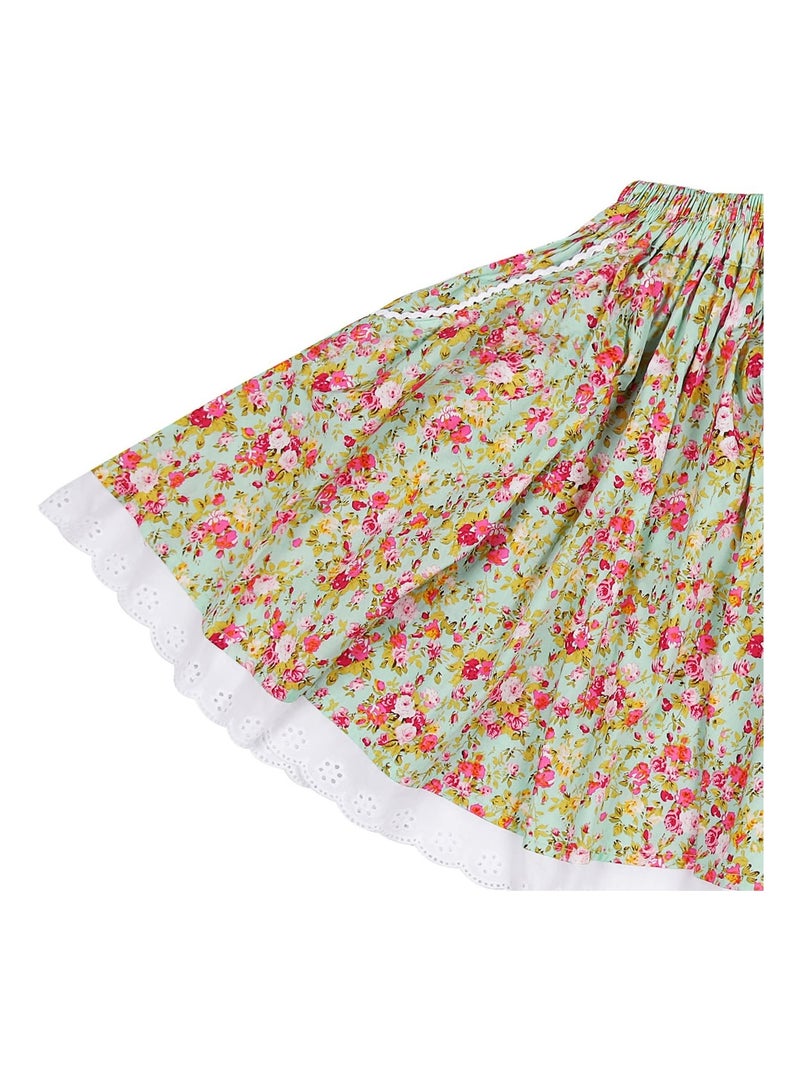 Jupe Liberty   Qui Tourne  CANCAN - La Faute à Voltaire Vert d'eau - Kiabi