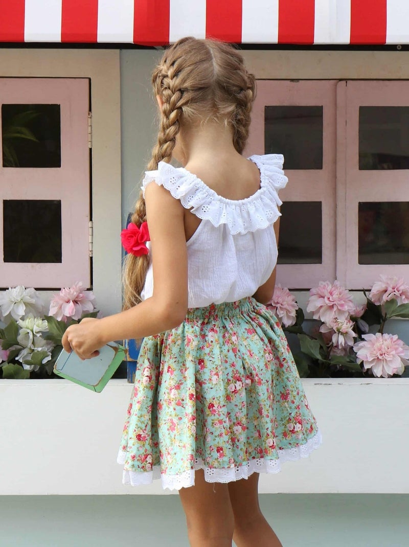 Jupe Liberty   Qui Tourne  CANCAN - La Faute à Voltaire Vert d'eau - Kiabi