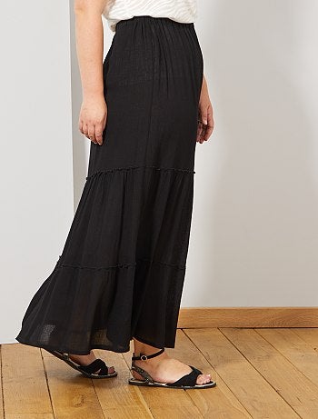 Jupe longue à étages - Kiabi