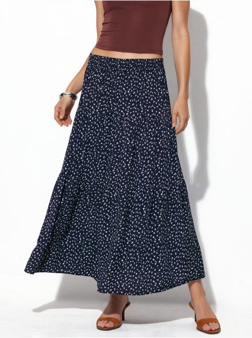 Jupe longue à fleurs taille haute busem - Kiabi Jupe longue à fleurs taille haute busem - Kiabi