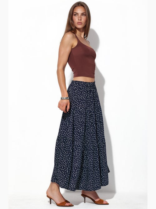 Jupe longue à fleurs taille haute busem - Kiabi Jupe longue à fleurs taille haute busem - Kiabi