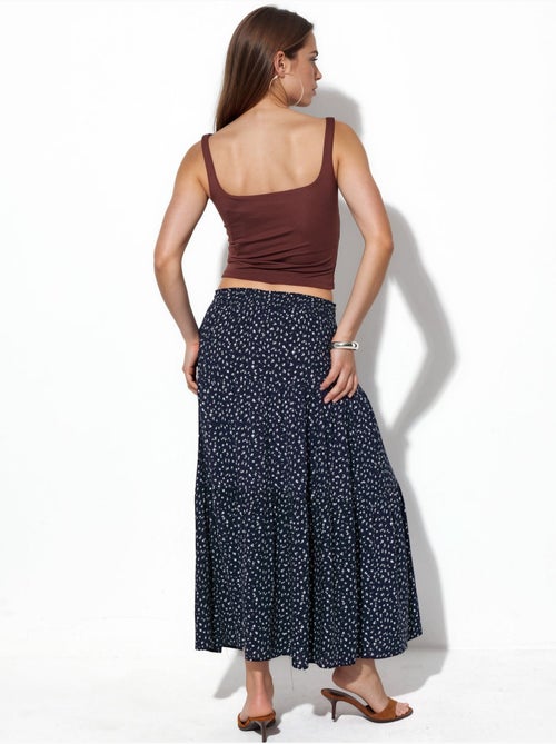 Jupe longue à fleurs taille haute busem - Kiabi Jupe longue à fleurs taille haute busem - Kiabi