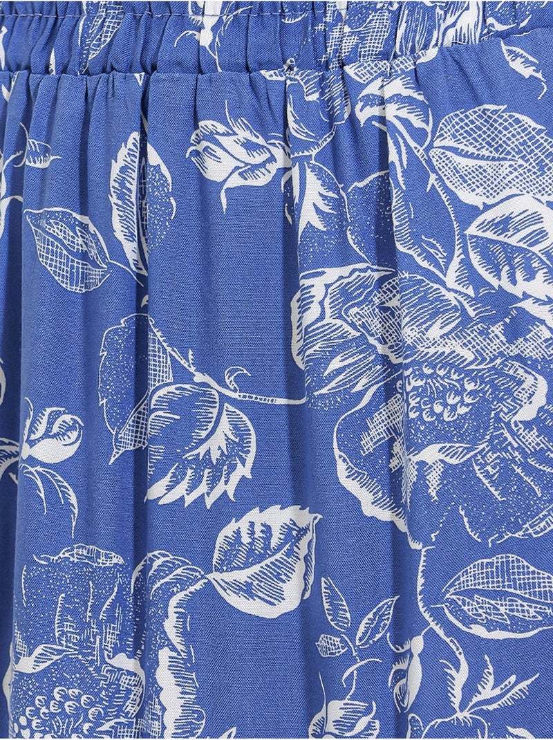 Jupe longue à motifs bdart Bleu lagon - Kiabi