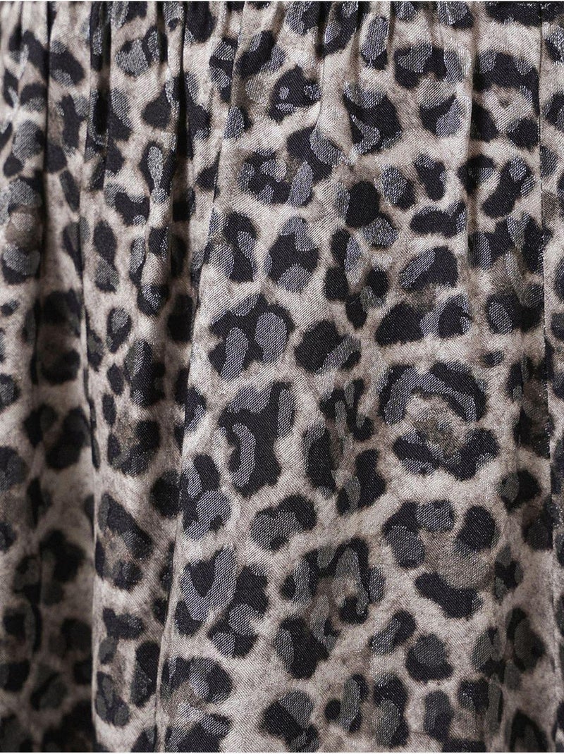 Jupe longue à motifs bdart Gris Noir - Kiabi
